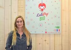 Alice Gianola de la société Innatis sur le stand Lolipop Bio