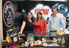Sandrine Tual, Kelly Case et Bertrand Joyeux de la société Pomliberty, ont présenté entre autres leur pomme de terre origine mont Saint Michel avec de nouveaux packaging