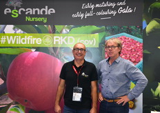 Frédéric Garcia et Hans Scholten sur le stand Escande Nursery 