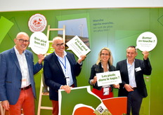 Dominique Viel, Jean-Luc Parou, Delphine Thomin et Laurent Léonard sur le stand Ferme des Arches