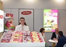 Colette Duchateau, productrice d'endives sur le stand de En'Diva
