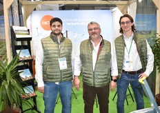 Michael Abraham, Helder Santos et Anthony Pauchet de la société Ektar venus présenter des solutions de protection pour l'arboriculture