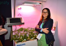 Marcella Silva, de la société Philips Horticulture Led Solutions, devant le TLF 2.2