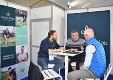 Fleuron d'Anjou, avec Baptiste Richard (responsable technique), Michel Masse (administrateur de la coopérative fleur d'Anjou) et Mr Besnard (entreprise Besnard) au SIVAL 2026