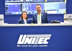 Stand de Unitec au Sival avec Mélodie Blattner et Nicolas Biau