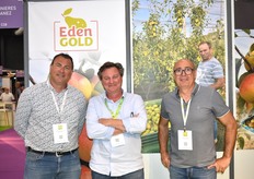 Julien Escande, Benoit Escande et Frédéric Garcia sur le stand des Pépinières Escande