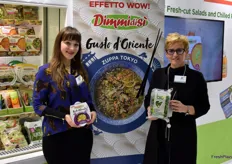 Ilaria Monteverdi et Valérie Hoff de la société italienne la Linea Verde ont présenté leurs nouvelles soupes orientales et la salade bio