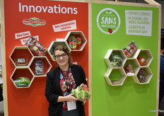 Gaelle Juton de Prince de Bretagne avec le chou-fleur breton. En janvier, la coopération a lancé l'application Chou'time