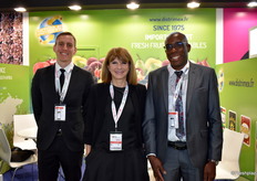 Quentin Gomis, Nathalie Casal et Louis Abelli sont venus au salon pour représenter la société d'import-export Distrimex et rencontrer ses clients et fournisseurs