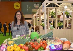 Sarah Graulier du Groupe Marais est venue au salon pour présenter sa gamme de légumes dont les légumes anciens, rencontrer ses clients et prospecter sur le marché espagnol