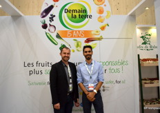 Le Fruit Attraction fut l'occasion d'annoncer les 15 ans de Demain la Terre, représentée ici par Marc De Nale et Damien Sanchez