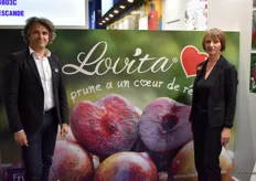 Sébastien Guy et Monika Kujundzic ont présenté, à l'occasion du salon, la prune Lovita dont la première récolte commerciale a atteint les 22° Brix cette année