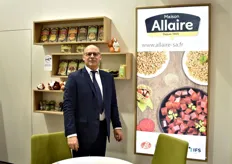 Christophe Laumonier de la Maison Allaire, venu au salon pour développer l’export et présenter sa gamme de légumes conventionnelle et bio, comme la ratatouille bio.