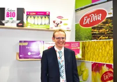 Alban Descamps est venu représenter la société En'Diva et sa gamme d'endives au salon du Fruit Logistica 2020