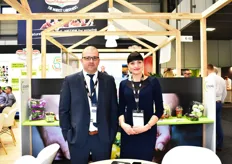 Marc-Henri Seite et Victoria Le Meur de l'entreprise Le Dauphin, ont présenté la gamme de produits dont les shiitakés en barquette 100 % carton, 200g.