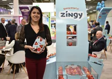 Delphine Alleraux a présenté la variété club Zinguy dévoilée en octobre 2019 lors du Fruit Attraction.