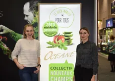 Inessa Vourey et Abelinda Cognaud, au salon du Fruit Logistica pour présenter la gamme Zéro Résidu de Pesticides de la société Océane ainsi qu'une nouveauté 2020, la gamme de radis équeutés.