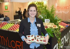 Delphine de Baudreuil de My’Lord avait présenté la pomme Swing Bio dans un nouvel emballage en carton.