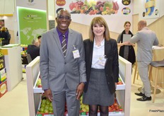 Louis Abelli et Nathalie Casal de Distrimex. Annuellement, la société distribue 50 000 tonnes de produits dans le monde entier.