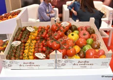 Des tomates de la gamme Jardin des Embruns de Savéol, vendues à destination des grossistes spécialisés. 