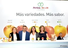 L'alliance Perlim Meylim et Perlim Noix présentes une nouvelle fois au salon Fruit Attraction. L'équipe est venue mettre en avant ses variétés de pommes dont l'emblématique Golden Bio et la toute nouvelle variété de pomme jaune, la RubisGold.