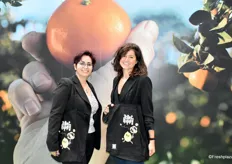 Marlène Gomes et Teresa Marco de la société Terra Organica au Fruit Attraction 2021 pour présenter le label écoresponsable Les acteurs du vivant, ainsi que le ciron zéro Carbone.