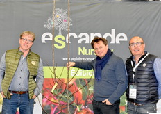 Hans Scholten, Benoit Escande et Frédéric Garcia sur le stand de Pépinières Escande. 