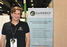 Martin de Reynal de la société Zandoly sur le stand de La Ferme Digitale. 