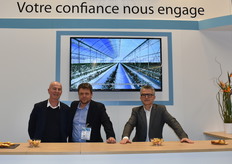 Ludovic Lacoste, Yvan Berrais et Olivier Leblay sur le stand de Richel Group. 