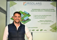 Marvin Bontour sur le stand Irisolaris