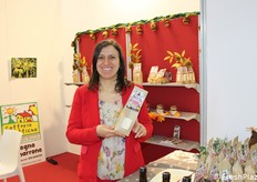 Monia Rontini de Il Regno del Marrone, une entreprise des L'Apennin tosco-émilien qui produit le Marron IGP de Castel del Rio et le commercialise en frais et en transformé. Son fer de lance ? La farine de châtaigne.