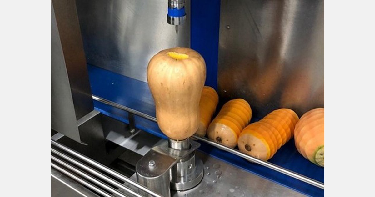 Nouvelle machine pour éplucher les courges butternut