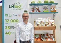 Christophe Legrand d'Unibio sur le stand Kultive-Unibio