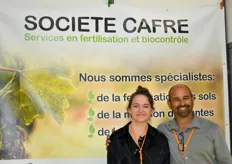 Loân Tisserand et Frédéric Cava, venus représenter la société Cafre qui propose des services en fertilisation et biocontrôle
