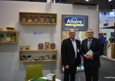 Benoit Gueroult et Christophe Laumonnier venus présenter entre autres la gamme de produits pasteurisés biologiques de la Maison Allaire