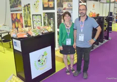 Sandrine et Cyril de la société « Famille Teulet » ont présenté leurs fruits bio pour les bébés