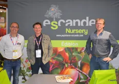 Frédéric Garcia, Benoît Escande et Hans Scholten venus représenter au salon la société Escande Nursery
