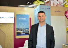 Arnaud Rieutort, directeur commercial, sur le stand Port de Sète 